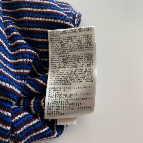 NWOT Diesel Black Gold Striped Wool Sweater - Picture 11 of 11